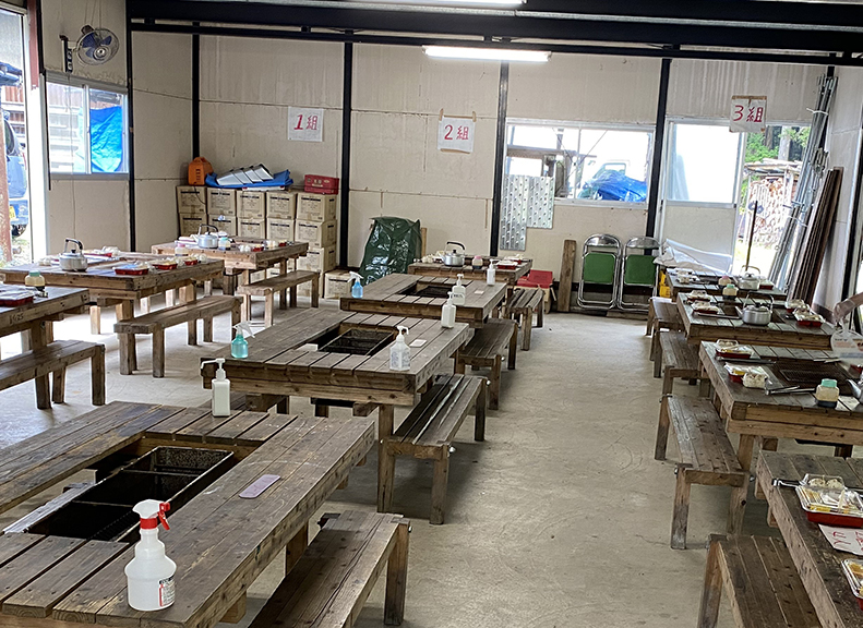 里山の自然で味わうバーベキュー