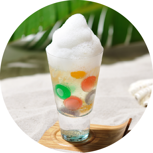 思わず写真に撮りたくなる「ぶくぶくジュレソーダ」1,000円