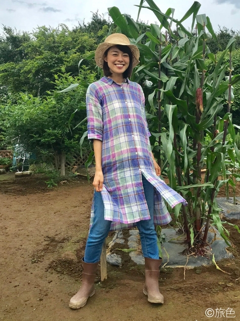 作業着はチュニック丈
