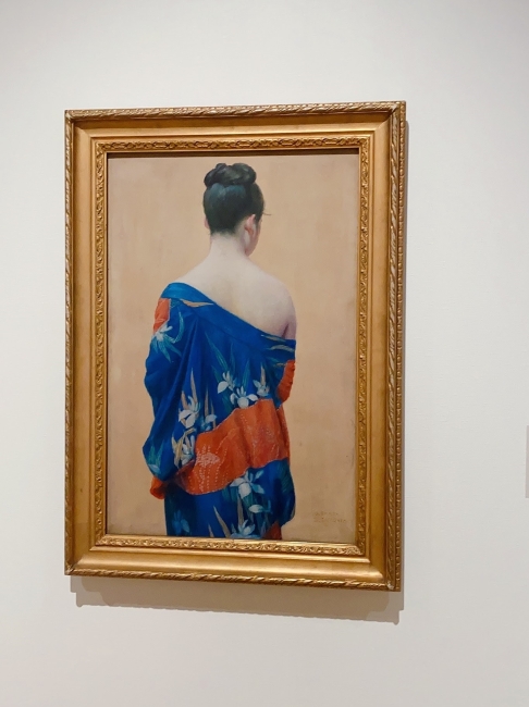 岡田三郎助「あやめの衣」