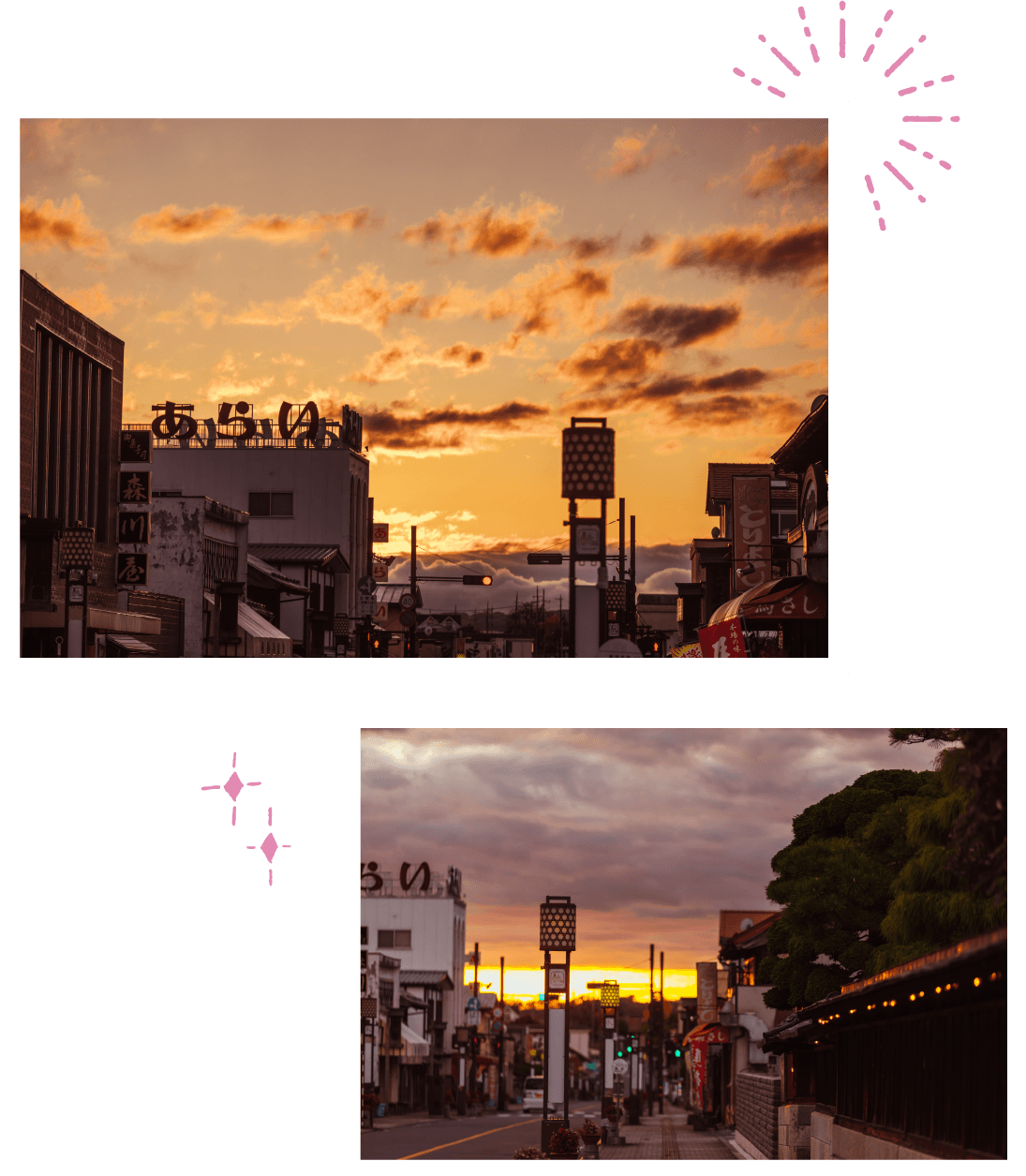 日本一の商店街の夕日