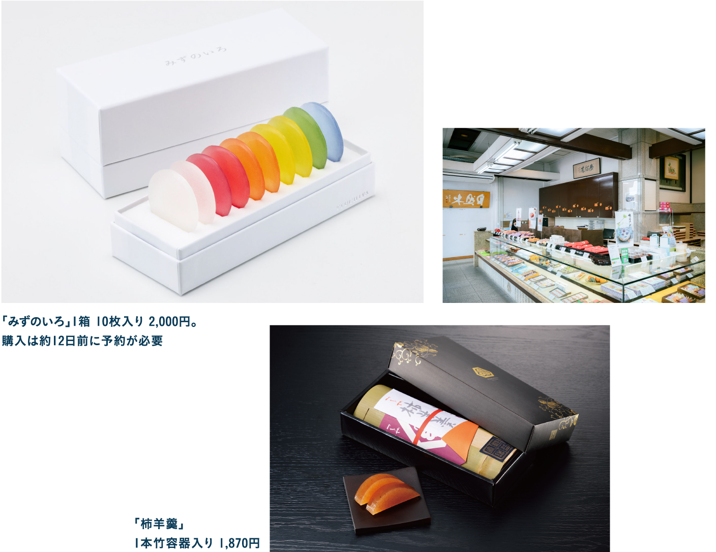 「水の都」のお土産は御菓子つちや大垣駅前店のカラフルな「みずのいろ」
