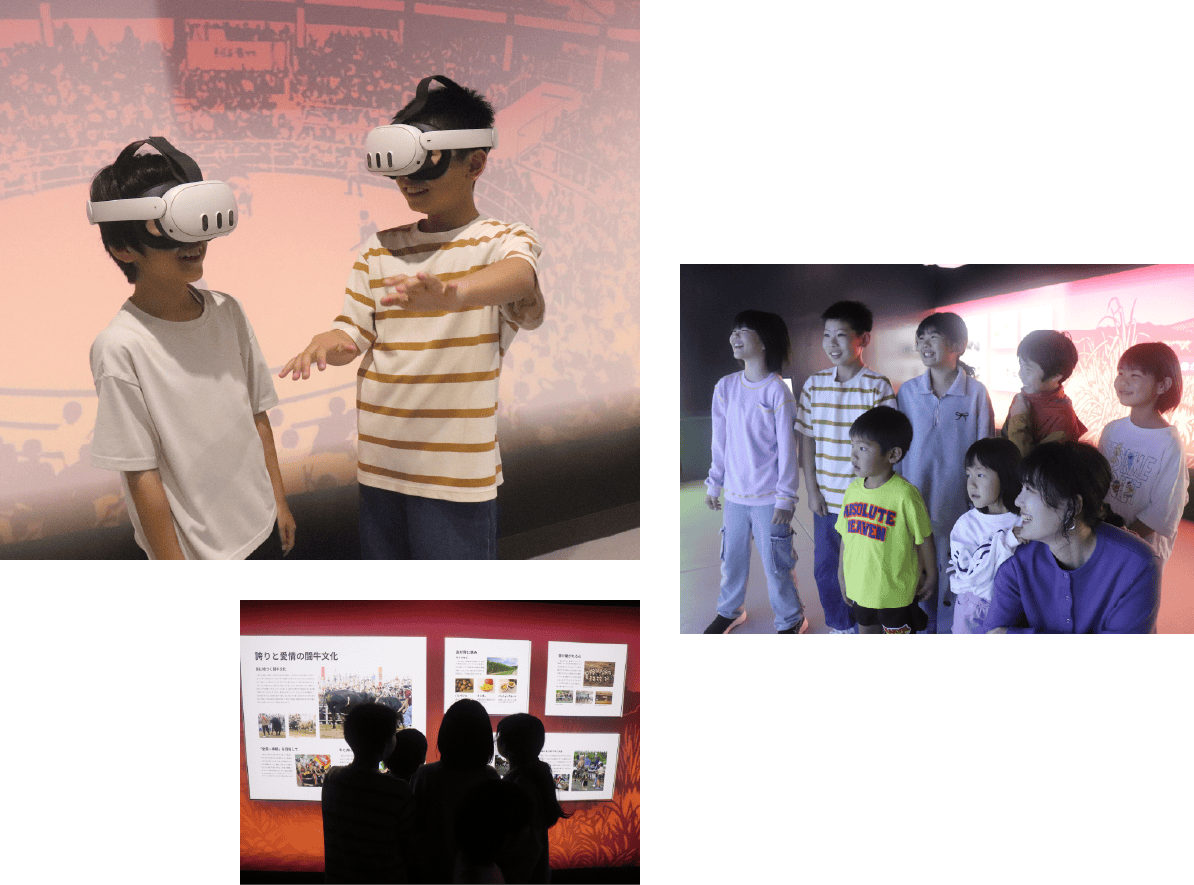 シマあそびっくすのVR体験コーナーとパネル展示