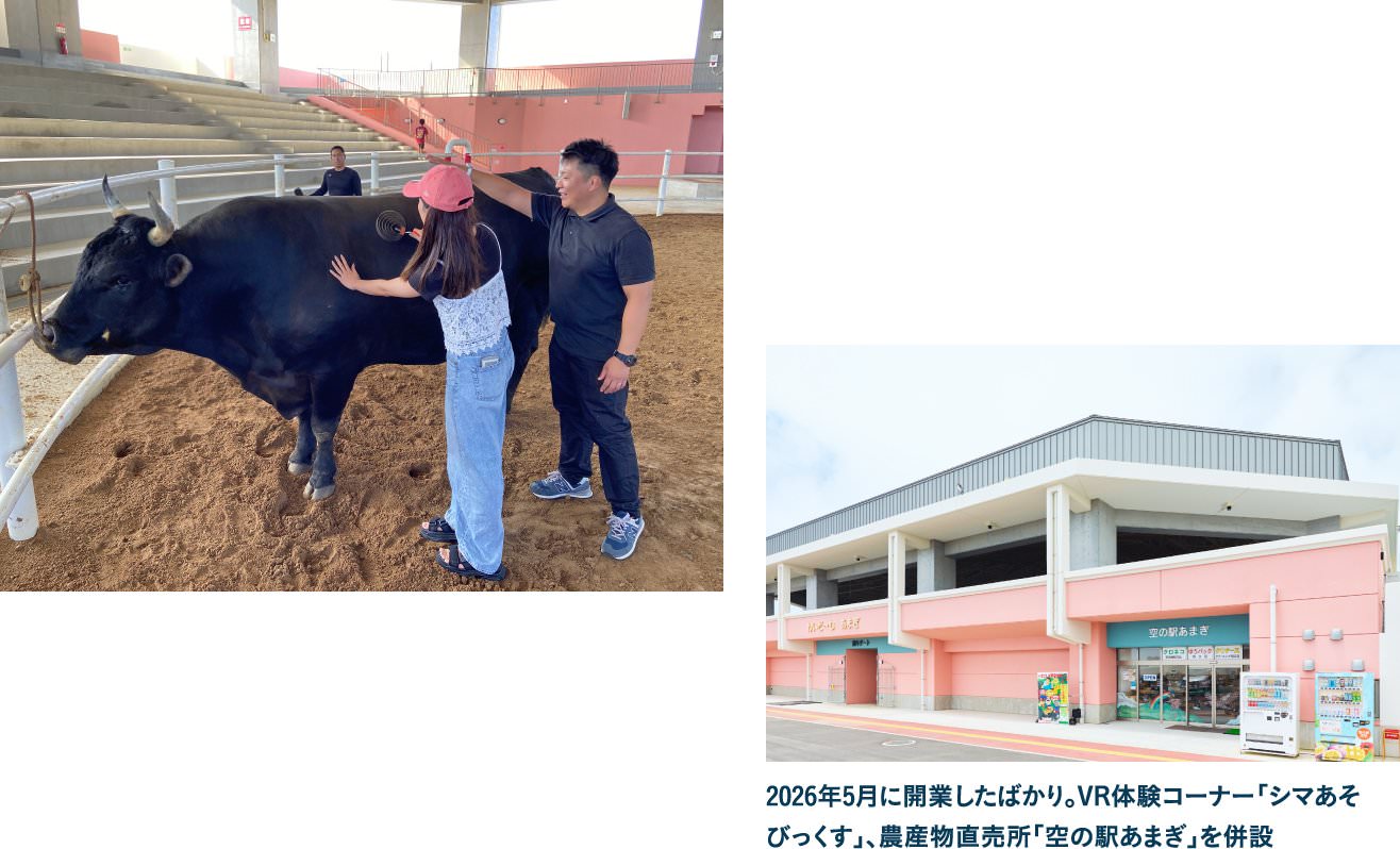 闘牛とふれあう加藤ローサさんとわいど〜む あまぎの外観