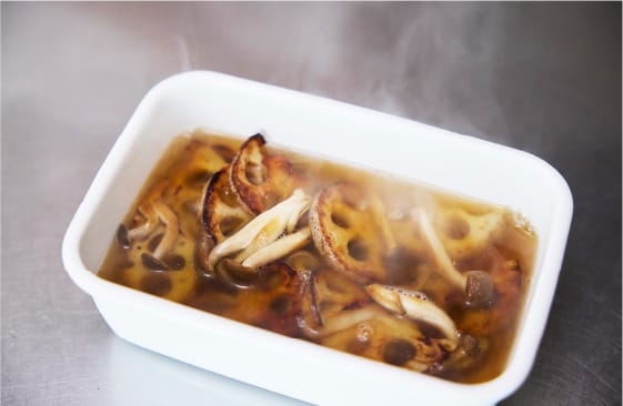 焼きれんこんときのこの白みりんおひたし