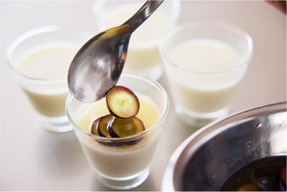 白みりんのぶどう杏仁豆腐