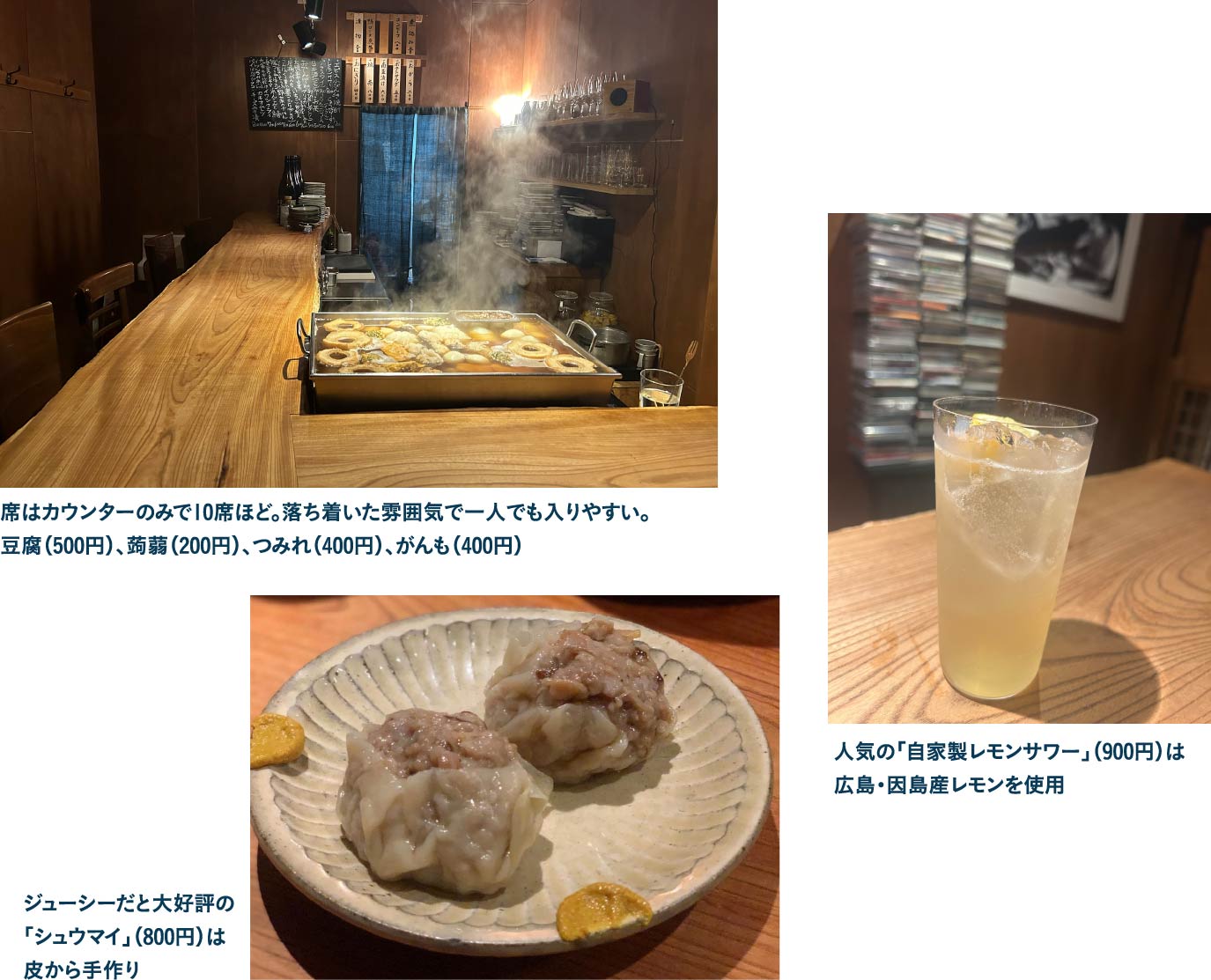 飛弾でご当地グルメの富山おでんと自家製レモンサワーで乾杯