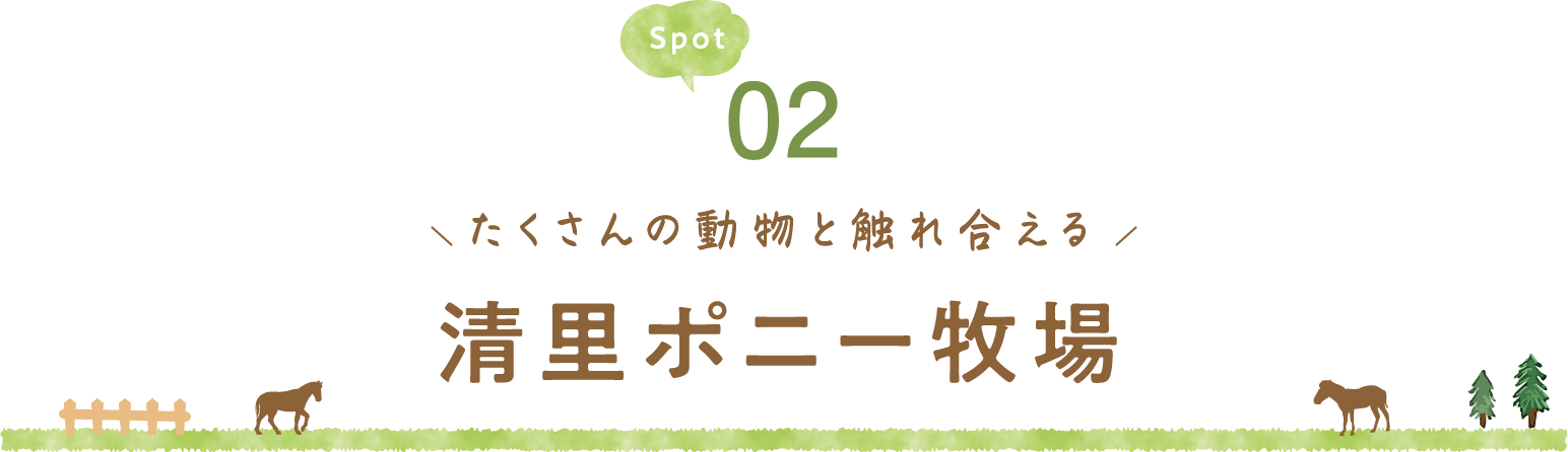 spot02 たくさんの動物と触れ合える 清里ポニー牧場