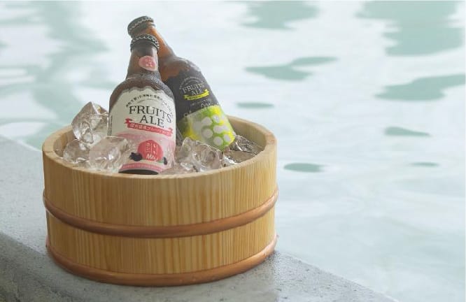 湯上がりには爽やかなフルーツエールをどうぞ