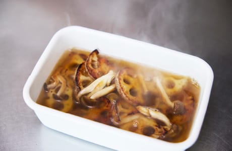 焼きれんこんときのこの白みりんおひたし