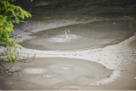 地熱の影響で、ボッケの周囲は雪が降っても積もらないそう