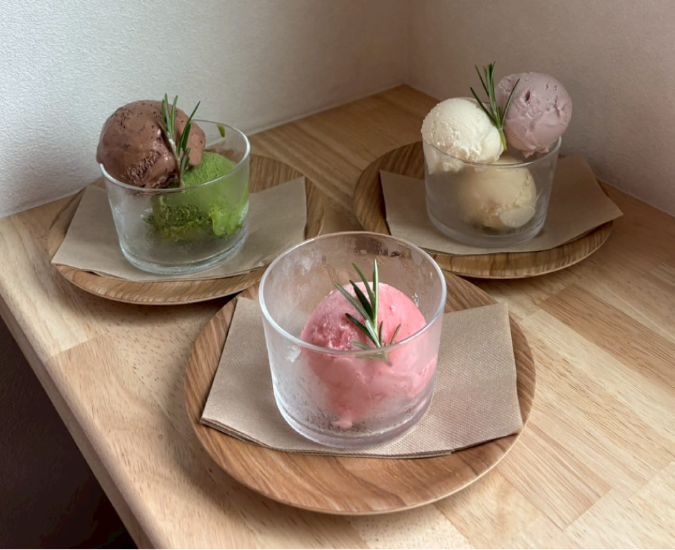 チョコレート、いちご、抹茶、いちじくなど季節の旬の素材を活かしたジェラートたち