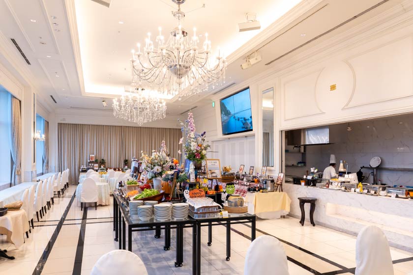 姫路の名物も豊富に並ぶ朝食会場※朝食会場は変更になる場合があります