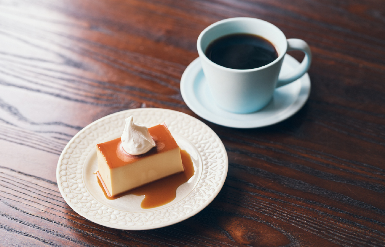 「イタリアンプリン」450円と「夢紀行さんのコーヒー」380円