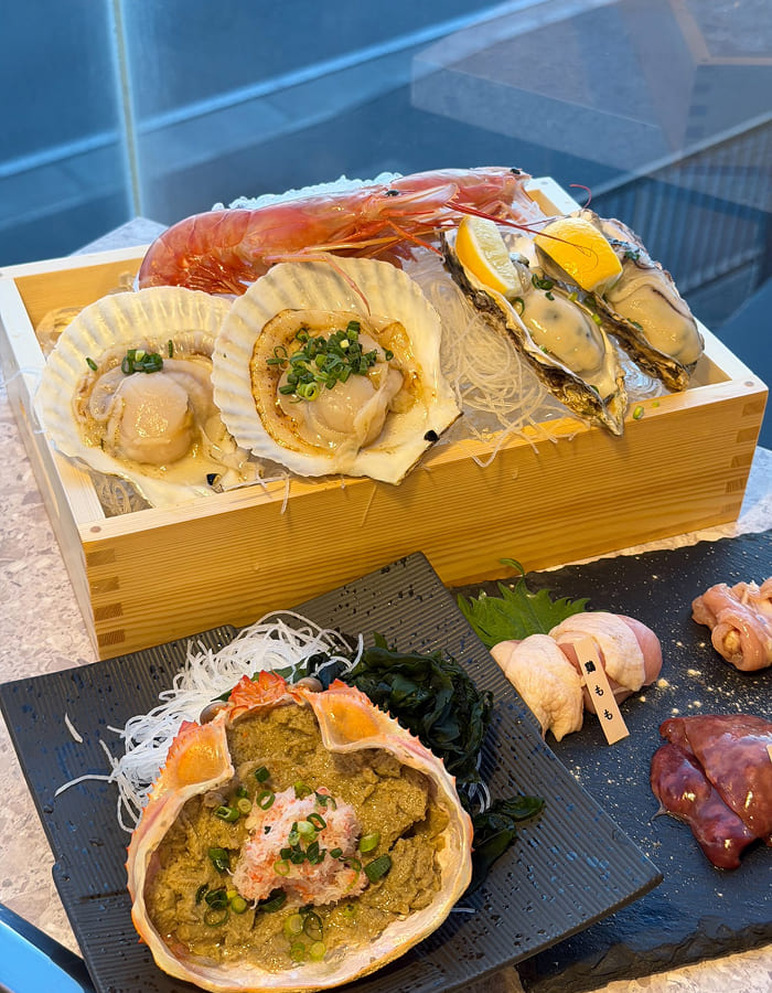 旬の海の幸を贅沢に浜焼きで