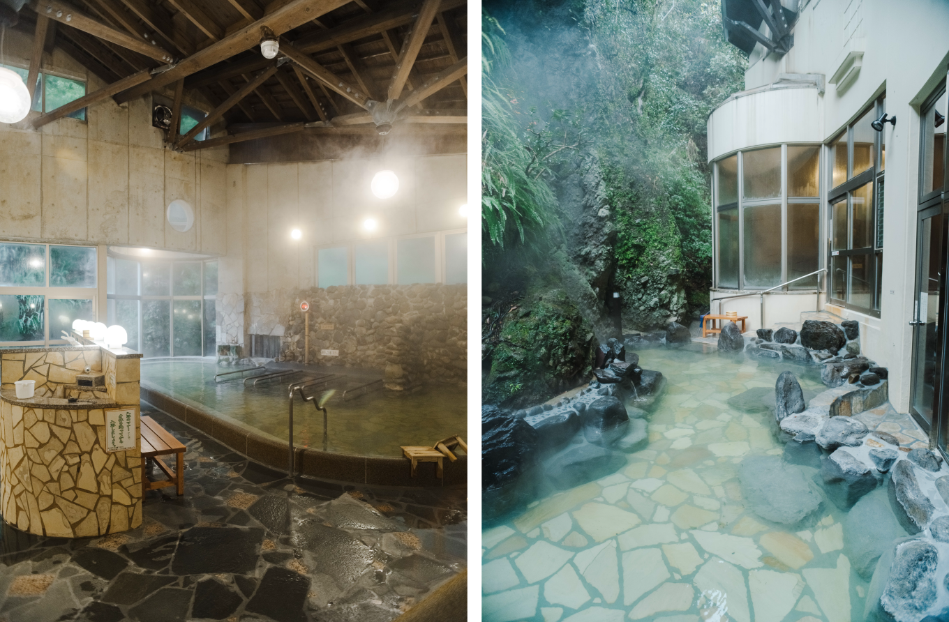 広々とした大浴場と露天風呂