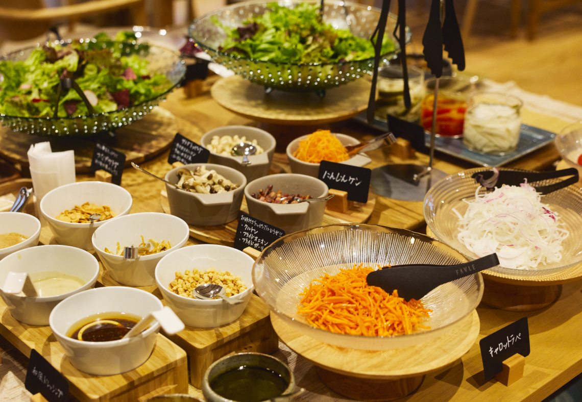 野菜がたっぷり味わえるランチビュッフェ2,100円～