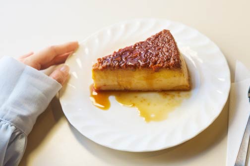 手づくりスイーツは季節替わり。撮影時は、やさしい甘さのかぼちゃプリンが登場