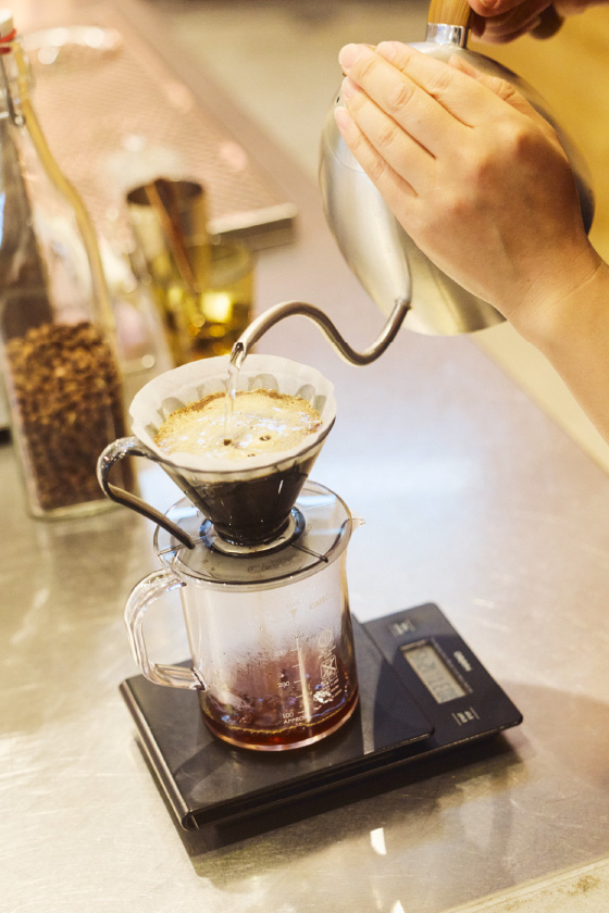 ハンドドリップで淹れるコーヒー