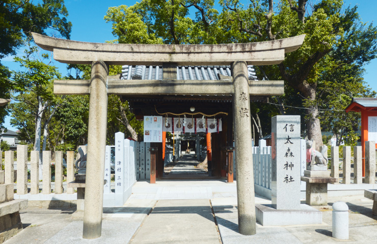 信太森葛葉稲荷神社の参道