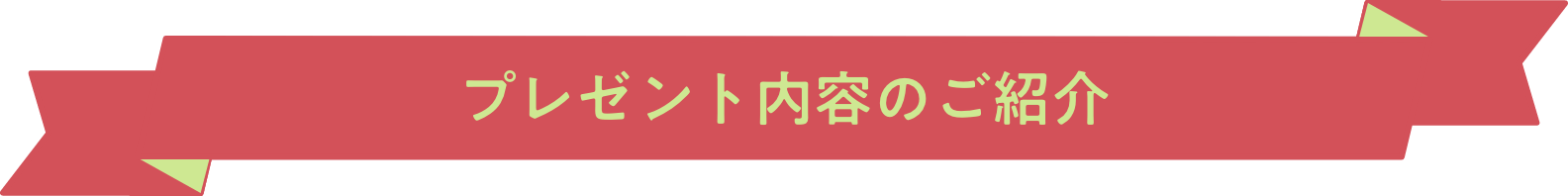 プレゼント内容のご紹介