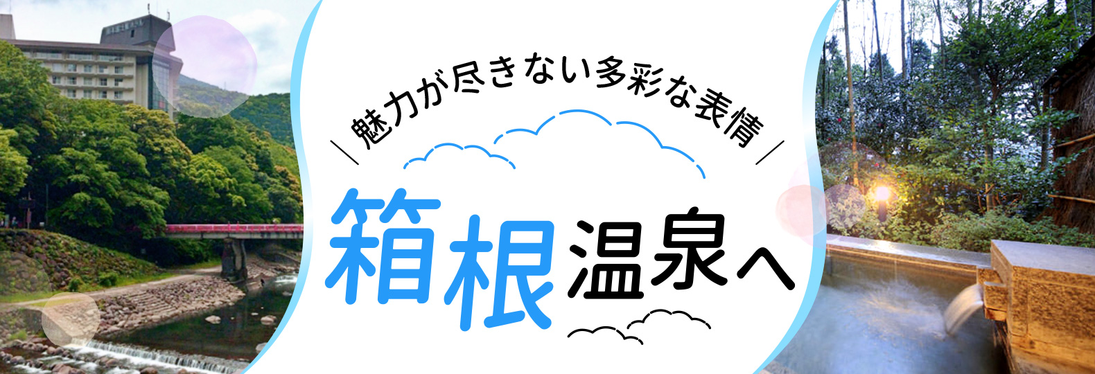 魅力が尽きない多彩な表情 箱根温泉へ