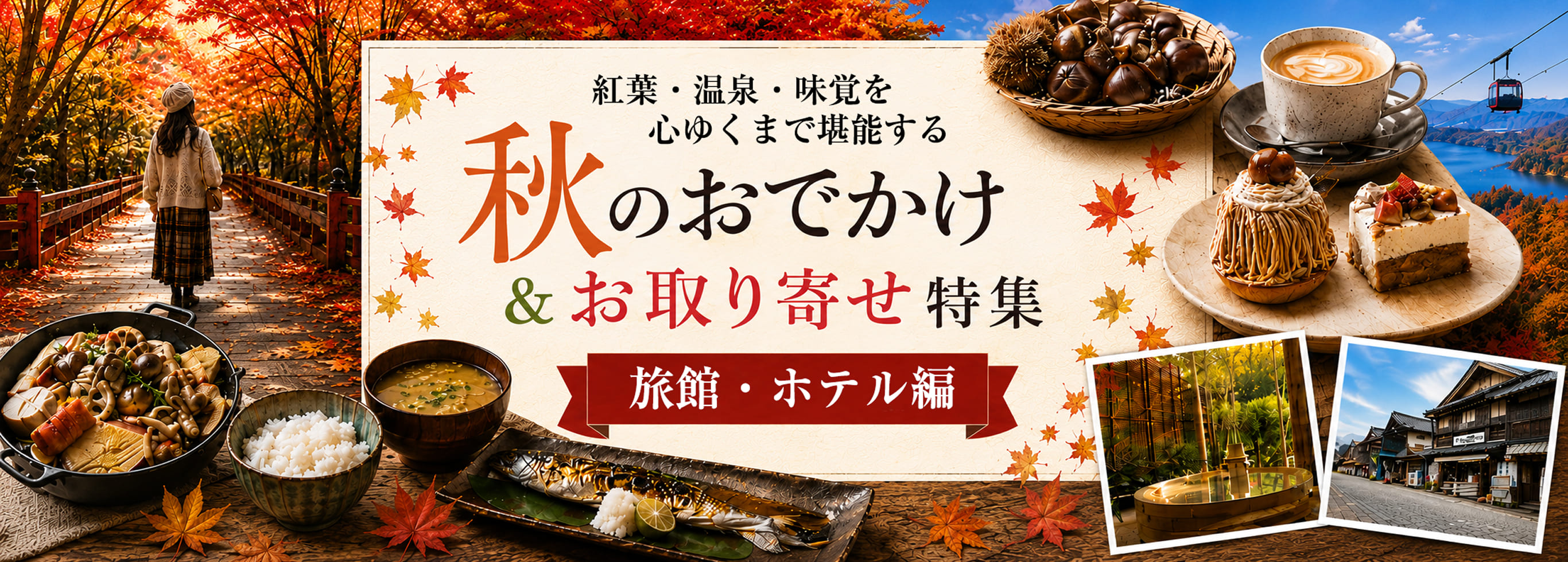 紅葉・温泉・味覚を心ゆくまで堪能する秋のおでかけ&お取り寄せ特集 旅館・ホテル編