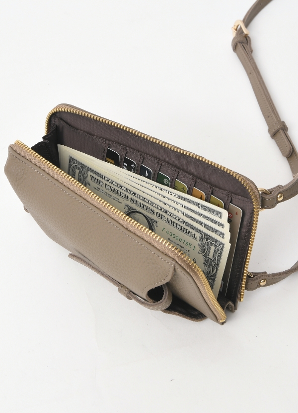 PERENNE ペレンネレディース　スマホショルダー お財布機能付きフォンポーチ