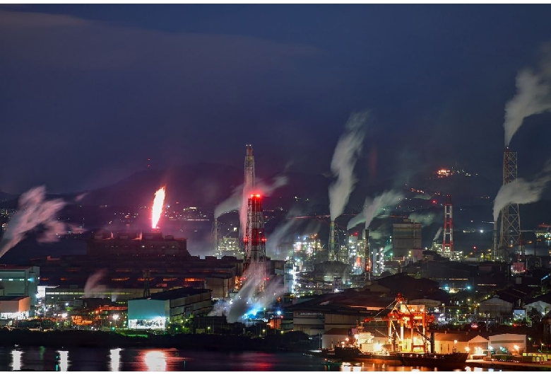 【工場夜景】軍艦防波堤