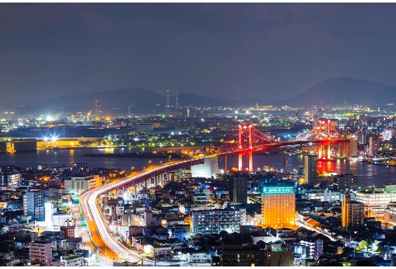 【工場夜景】高塔山公園