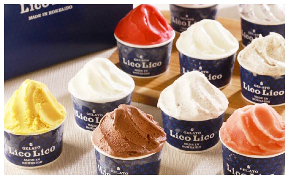 北海道の旬の食材をふんだんに使用 GELATO LicoLico自家製ジェラート 12個セット