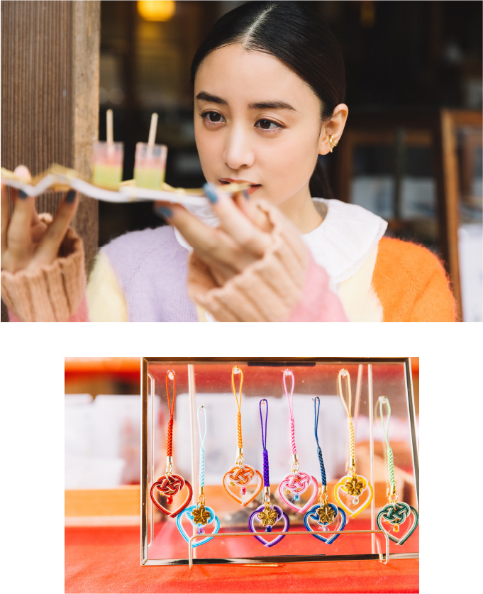 【状態良好】山本美月さん着用☆クレストブリッジ☆ループツイードヘリンボーンケープ Special Interview 山本美月｜［旅色FOCAL］奈良県吉野町特集